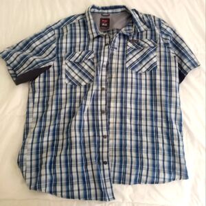*3 for $30* Wrangler Outdoor Plaid Short Sleeve Button Down Shirt